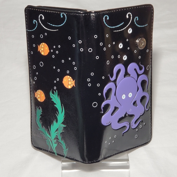 Shagwear Handbags - Octopus Wallet - NWT Vegan Leather - Purple Black